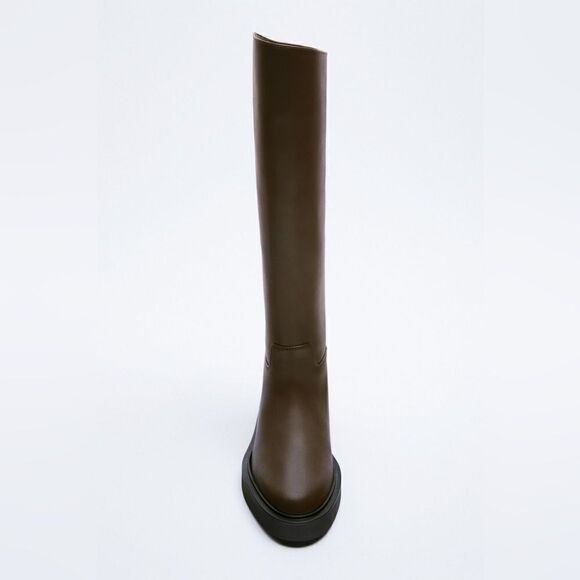 ZARA FLAT KNEE HIGH BOOTS - Picture 3 of 8